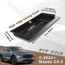 Muslogy Center Console Front Organizer Compatible with Mazda CX5 CX-5 Accessories 2022-2025 Tray Storage Coin Holder Gear Shifter Front Storage Inserts Organizer Armrest Box Secondary Accessories