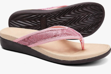 Orkii Plantar Fasciitis Flip Flops for Women, Comfortable Orthotic flip-flop Sandals with Arch Support, Heel and Foot Pain Relief Walking Sandals size 8