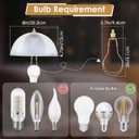 2 Pack Clip On Lamp Shade, 8" DIA x 4 1/4" Height Light Cover for A Type Bulb, Lamp Cover for Deco Exposed Bare Bulb Fixture, Acrylic Dome Clip on Standard Shades for Home Bathroom Office
