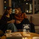 to My Bestie Gifts, Best Friend Gift for Women 3D Illusion Lamp, I Love You Friends Night Light for BFF Christmas White Elephant Gifts, Soft Warm Color Wooden Table Lamp