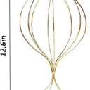 2 x Mydio 2 Pieces Modern Metal Hat Stands Durable Stable Metal Hat Cap Rack Wigs Holder, Metal (Gold)