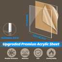 12x24 Clear Acrylic Sheet 1/4 Thick,6mm Cast Acrylic Sheet,12x24 Transparent Plexiglass Sheet for Laser Cutting, Craft, Art, Windows, Perspex Panel