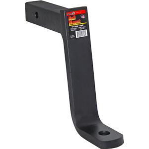 Buyers Products 1803019 Solid Shank Trailer Hitch Ball Mount, Fits 2-In Receiver, 10-1/4 In Drop, 9-In Rise, 10.28 In Length, 6,000 MGTW, 600 MVL, Accepts 1-In Diameter Towing Balls, Black Powdercoat