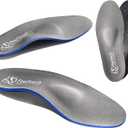 Strong Arch Support Orthotics for Metatarsalgia Morton's Neuroma,Ball of Foot Pain Relief Inserts Plantar Fasciitis Flat Feet with Poron Heel Cushion Grey