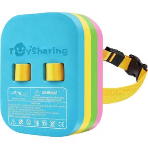 Swim Float Kids Back Belt: Pool Safe Dual-Lock Buckle 140lbs Pull-Tested - Zero Slip-Off Risk Trainer Bubble - 4-Layer Adjustable Buoyancy for Swimmers 3-12 Yrs