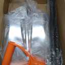 Aluminum Snow Shovel for Driveway  40" Long Square Shovel with D Handle, Large Capacity Flat Shovel, Portable Snow Removal Tool for Home Garage Garden Camping Emergency, Orange