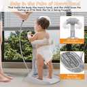 Foldable Baby Shower Stand, Toddler Shower Stand with Anti-Slip Base & Anti-Pinch Silicone, Baby Shower Standing Support 6-36 Months,Baby Stand Up Shower |Soporte para Baera de Beb (Grey)