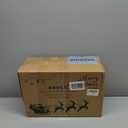 Outdoor Christmas Tree Urn Filler 2 Set, Pre-lit Artificial Flocked Xmas Tree with Cones & Red Berries, Small Christmas Tree with 70 Warm Lights (Frosted Green)