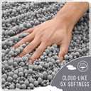 Yimobra Bathroom Rugs Non Slip Washable - Ultra Soft Absorbent Chenille Bath Mat, Quick Dry Shaggy Floor Carpet for Tub Shower, Gray Home Decor Accessories, 24x17 Inch