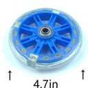 YJIAkid Single Speed Bicycle Thickened Flash Silent Training Wheel, Suitable For 12 14 16 18 20 Inch Bicycle (Blue)