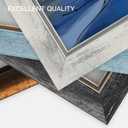 XUANLUO 4x6 Picture Frames Set of 4 Rustic Retro Photo Frame with HD Plastic Cover for Wall Mount and Tabletop Display Family Friends Wedding Gift (Mix Color-4pcs)