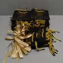 EQOREIIN Small Thank You Gift Bags 50pcs 5.5x2.5x4.7 Inches Small Gift Bags with Handles Bow Ribbon Black Paper Bags for Party Favor, Mother's DayValentine's Day, Wedding, Baby Shower (Black)