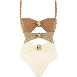 Narecte Modest One Piece Swimsuit Women 2025 Womens Swimsuits Bathing Suit for Women Womens Bathing Suits Tummy Control (8-10, Brown)