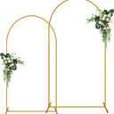 2 Pack Arch Backdrop Stand (7.2FT/6FT), Metal Backdrop Arch Stand, Decoration Balloon Arch Stand, Gold Wedding Arch Stand for Party Backdrop