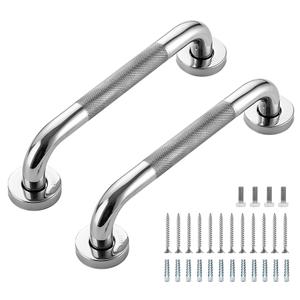 Grab Bars for Shower, 2 Pack 12-Inch Anti Slip Shower Handles for Elderly, Safety Shower Grab Bar, Stainless Steel Handicap Grab Bars for Bathroom (Polished Nickel 1" Diameter)
