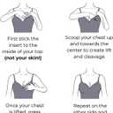 Double Sided Sticky Bra Push UP Reusable, for Large Breasts Adhesive Lifting Bras (Beige)