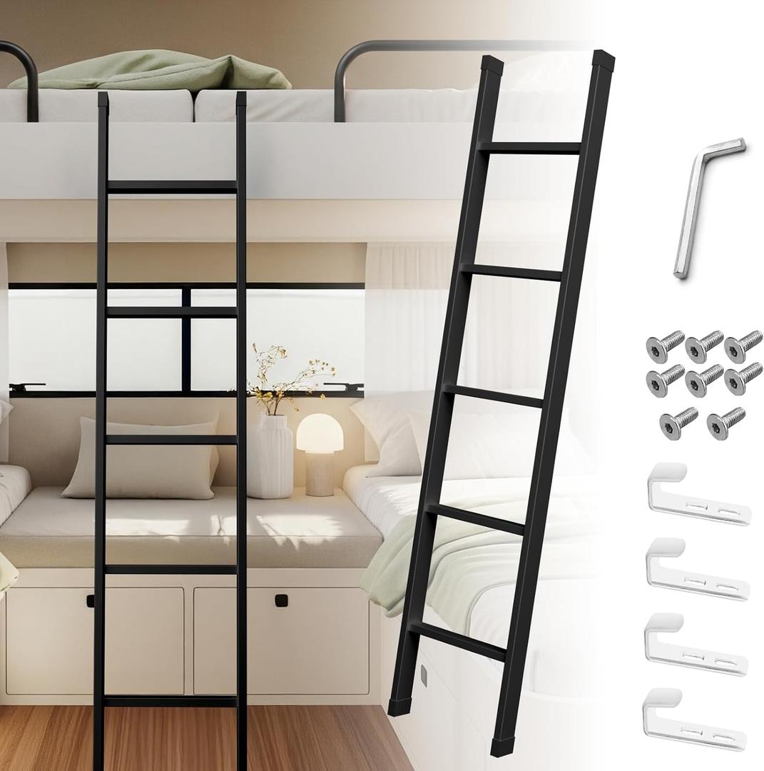 66inch RV Bunk Ladder, Heavy Duty Bed Ladders with Anti-Slip Design