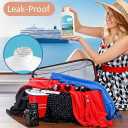 Leak-Proof Empty Mouthwash Bottles Containers for Cruise: 64oz in Total - Reusable - Easy to Pack in Checked Luggage - Includes Spout, Funnel