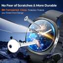 8 x LK 4 Pack for Samsung Galaxy Watch 8 Screen Protector 44mm 2025, Upgrade Top 9H+Tempered Glass, Easy to install for Galaxy Watch 44mm Screen Protector, 0 Bubble,HD