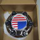 8 Lugs Wheel Center Caps Fit for Silverado Avalanche Suburban Express Sierra Yukon Savana 1500 2500 3500 16" Rim Hub Cover Replace (6 Lugs Colorful American Flag)