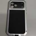 Marrkey Compatiable with iPhone 17 Pro Max Case,360 Full Body Protective Cover Heavy Duty Shockproof [Tough Armour] Aluminum Alloy Metal Case with Silicone Built-in Screen Protector - Silver