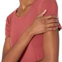 Amazon Essentials Women's Jersey Standard-Fit Short-Sleeve Crewneck Side Slit Maxi Dress (Previously Daily Ritual) (XX-Large, Brick Red)