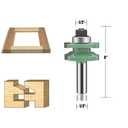 LEATBUY 1/2 Inch Shank Router Bit, Round Over Raised Panel Cabinet Door Ogee Rail and Stile Router Bits, Woodworking Wood Cutter, Wood Carbide Groove Tongue Milling Tool(LINE)