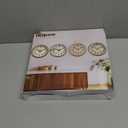 Wall Clock Metal 12.4" Countryside Style Wall Clocks Retro Vintage Classical Silent Non Ticking Easy to Read for Living Room/Kitchen/Bedroom/Office/Bar( Red)