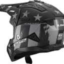 LS2 Helmets Gate II Full Face MX Motorcycle Helmet, XX-Large, Matte Battle Scar Tonal Gray/Black