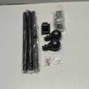 1 Inch Diameter Adhesive Adjustable Curtain Rod No Drilling for Windows 27 to 56",Renter Friendly No Drill Rod with Stick on Bracket, Easy Install No Screw Screwless Apartment Cortineros Para Ventanas