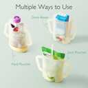 Momcozy Baby Pouch Holder No Squeeze, Baby Food & Juice Box Holder, Mess-Free, Easy Grip for Self-Feeding, BPA-Free & DEHP-Free, Must-Have for Babies, Yellow