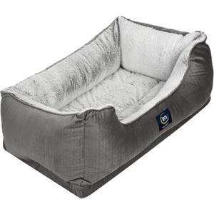 Serta Orthopedic Cuddler Dog Bed for Pets, Slate Gray (X-Large)