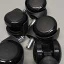 MaxGear 2" Office Chair Wheels Heavy Duty Replacement, Mute Rubber Rotating Desk Chair Caster Wheels, Safe for All Floors Including Hardwood, Universal Standard Stem Size Fits 99%, Set of 5