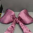 Luxape Bow Pillow - Big Bow Throw Pillow - Bow Shaped Pillow - Silky Satin - Coquette Decor - Bow Room Decor - Pink Bow Pillow - Bow Nursery Decor - Pink Room Decor