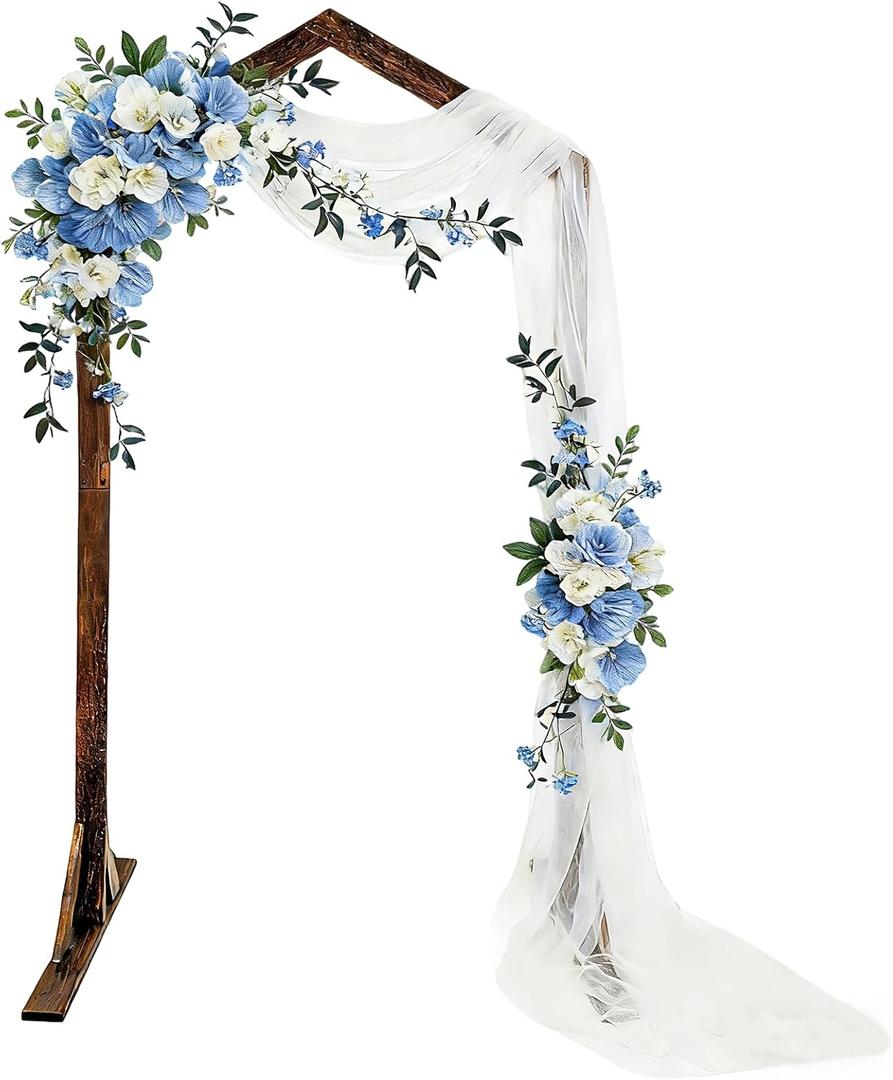 7 FT Wooden Arch Wooden Wedding Arch Wedding Arches for Ceremony Wooden Arbor Arch Backdrop Stand for Indoor Outdoor Birthday Party Garden Beach Forest Rustic Boho Decor Wedding Arches for Ceremony