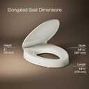 KOHLER 25875-47 Hyten® Elevated Quiet-Close™ elongated toilet seat, Almond