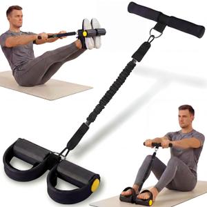 Upgraded Pedal Resistance Band with Handle - Fashion Puller Exercise Tool, Thickened Built-in Latex Tube Pedal Resistance Device & Soft Nitrile Rubber Anti-Slip Footrest for The Core/Arms
