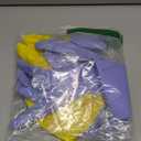 Rubber Kitchen Dishwashing Gloves - 4 Pairs Colorful Reusable Household Cleaning Gloves for Washing Dishes and Cleaning Tasks, Flexible Long-lasting and Non-Slip (Medium, Blue+Yellow)