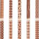 Wooden Clay Texture Rollers Set 10Pcs for Pottery Clay Roller and Texture Roller Tool Set with 10 Wooden Stamps & Textured Rolling Pins for Ceramics, DIY Handmade Art and Craft Supplies.