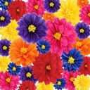 Geyee 18 Pcs Mexican Paper Flowers Colorful Fiesta Tissue Paper Flowers Pom Poms Mexican Carnival for Floral Party Backdrop Wedding Birthday Party Craft, 6" 8" 10"(Dark Color)
