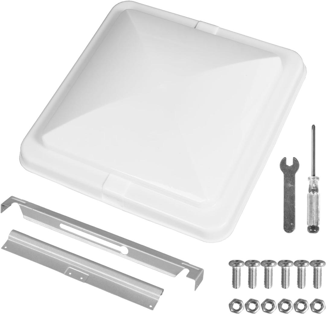 Jack Boss 1 Pack Set Roof Vent Cover, 14 Inch Replacement Vent Lid for Inside RV Trailer Camper Motorhome, White
