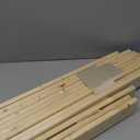 Pemberly Row Contemporary Twin Wood Bed Slats in Natural Finish