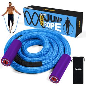 Weighted Jump Ropes with 360 Degree Rotation Handle.1 Inch 2.7LB/3LB Heavy Jump Rope for Men and Women,Jump Ropes for Fitness (Blue)