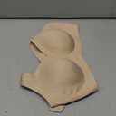 PoseFree Womens Seamless Wireless Supportive Bra Push Up Comfort Soft No Underwire Full Coverage T-Shirt Bra (X-Large, Nude)
