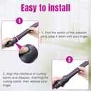 1.2 Inch/30MM Long Hair Curling Iron Barrels for Dyson Airwrap HS01 HS05 Attachment Parts Hair Tool, with Adaptor for Dyson Hair Dryer Converting to Airwrap Styler, 1 Pair