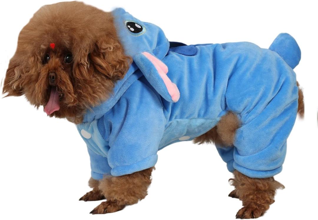 Pet Costume Dog Hoodies Pet Xmas Pajamas Outfit, Pet Coat for Small Medium Large Dogs Cats Winter Cartoon Coat for Party Halloween Christmas, Medium