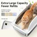 High-Sided Stainless Steel XL Cat Litter Box for Cats
