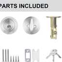 1 Side Keyed Deadbolt Lock,Single Cylinder Dead Bolt, Satin Nickel Round Exterior Keyed Front Entry Inside Door Deadbolt