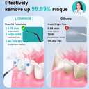 Leominor Water Flosser Pick for Teeth, 300ML Portable Oral Irrigator Upgraded Tank Removable,IPX7 Waterproof, Rechargeable Travel Teeth Cleaner, Professional Electric Flossing Machine (Black)