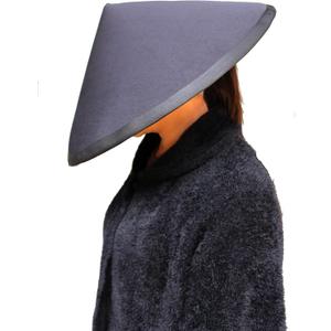 Coolie Hat for Men Women - Funny Party HatsConical HatRice Farmer Hats Black-Samurai Hat-Bamboo Hat